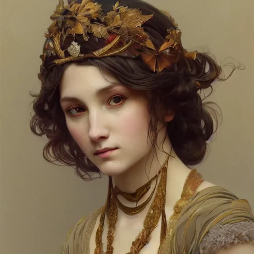 Prompt: portrait of winter goddess, intricate, elegant, highly detailed, digital painting, artstation, concept art, smooth, sharp focus, illustration, art by artgerm and greg rutkowski and alphonse mucha and william - adolphe bouguereau