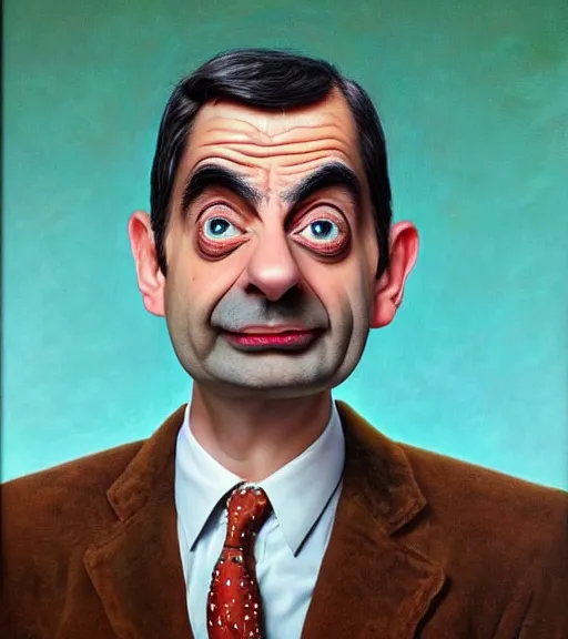 mr bean covered in baked beans, surrealist oil | Stable Diffusion | OpenArt