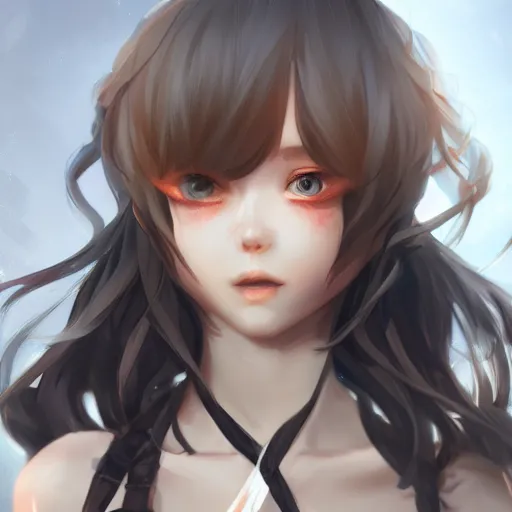 Image similar to detailed beautiful character art on amino by sakimichan patreon, wlop, weibo high quality art on artstation