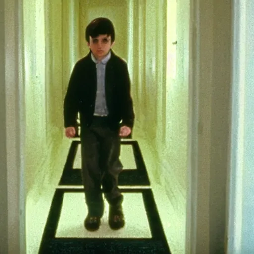 Image similar to A still of Ben Shapiro in The Shining