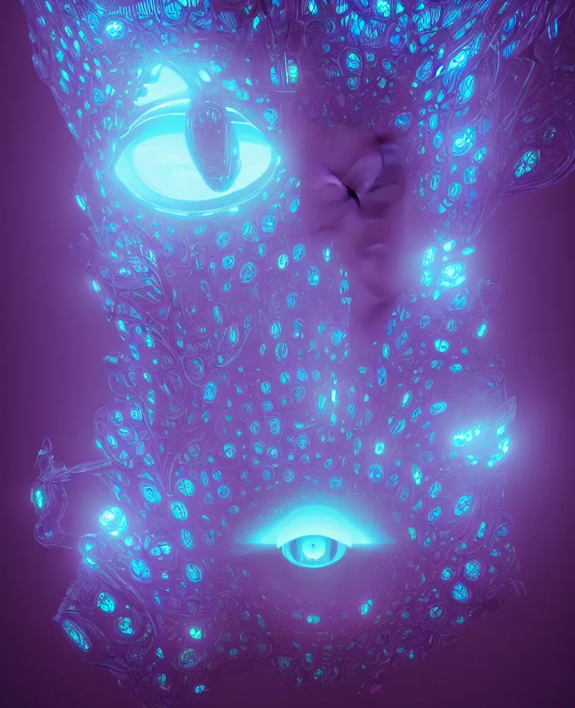 Prompt: trapped in my conscious, sky falling, look me inside of my eyes, transparent holographic being, holographic, bioluminiscent creatures, intricate artwork by beeple. octane render, trending on artstation, greg rutkowski very coherent symmetrical artwork. cinematic, hyper realism, high detail, octane render, 8 k