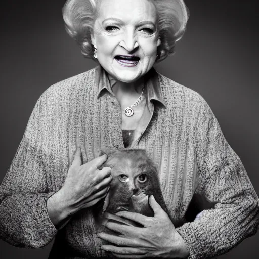 Prompt: betty white as an alien photography by david yarrow