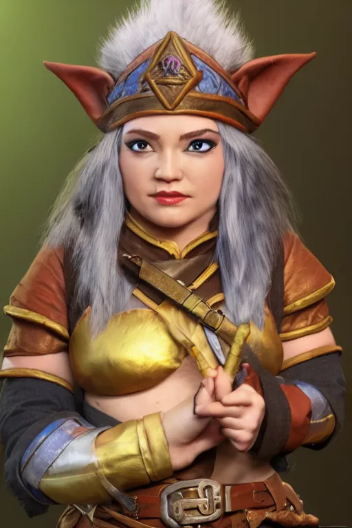 Image similar to a female DND gnome, high resolution film still, 8k, HDR colors, cosplay, studio lighting