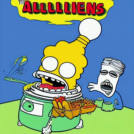 Image similar to the invasion of the aliens and other amusing things by Matt Groening