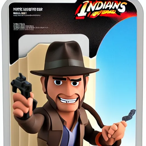 Prompt: Indiana Jones, Disney Infinity Figure