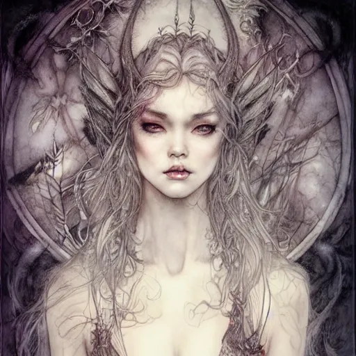 Image similar to a portrait in the style of anna dittmann and luis royo and arthur rackham.