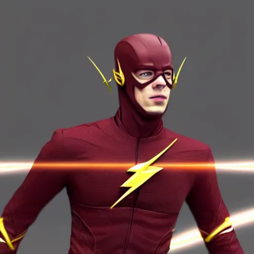 Image similar to CGI render of the flash as waya steurbaut in the style of waya Steurbaut