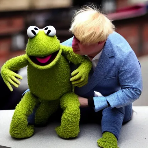 Image similar to a Muppet that looks like Boris Johnson