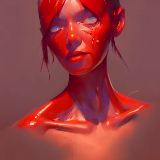 Image similar to woman made of red ooze, transparent, behance hd artstation by jesper ejsing by rhads, makoto shinkai and lois van baarle, ilya kuvshinov, ossdraws