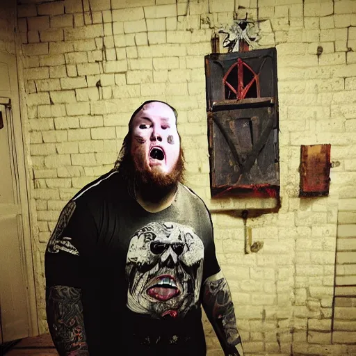 Image similar to timthetatman frightened inside a haunted house