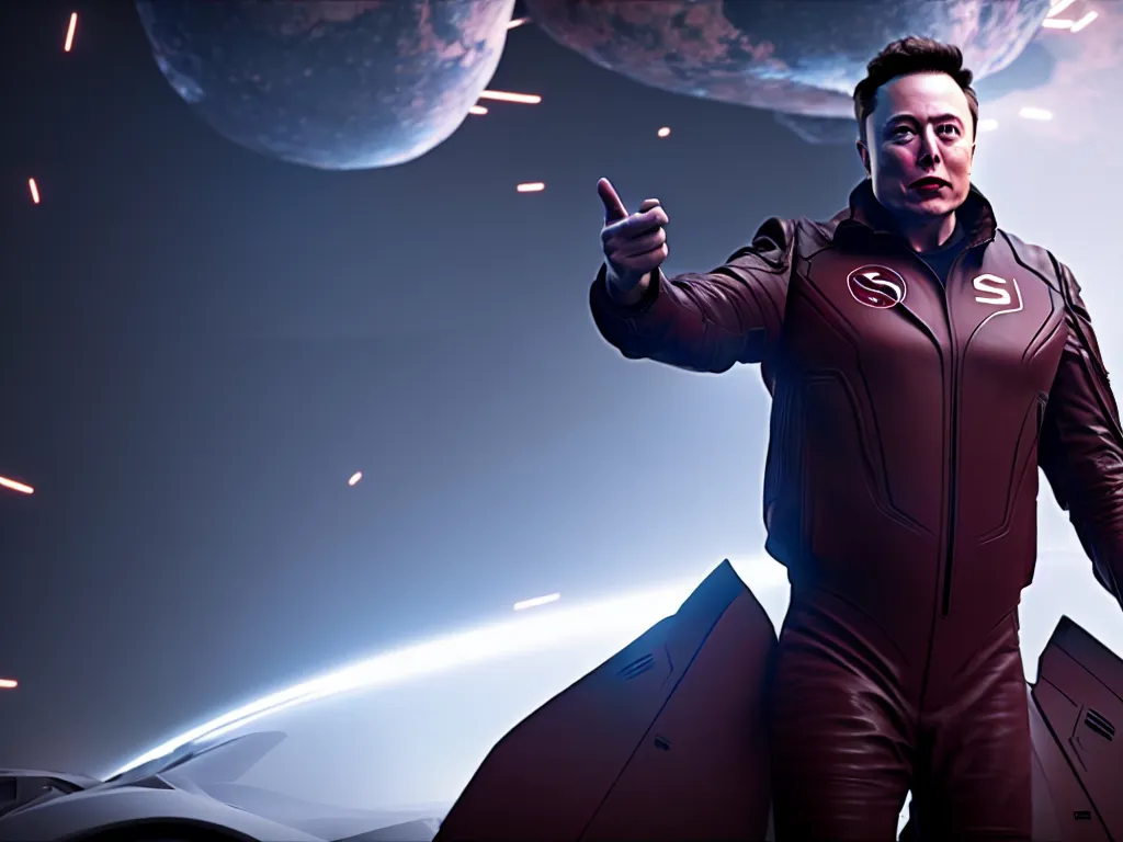 Prompt: elon musk in a DC movie, science fiction industrial hard science concept art, 8K render octane high definition cgsociety, photorealistic, unreal engine