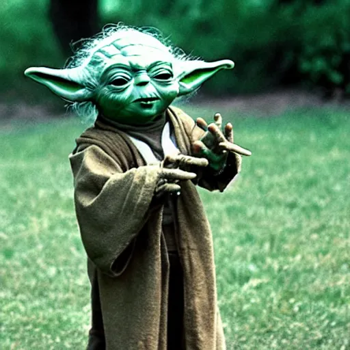 Image similar to yoda performing at woodstock