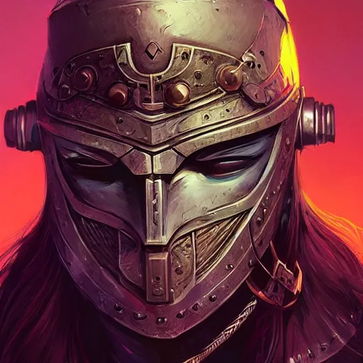 Image similar to cyberpunk viking helmet mask warrior goddess robot ninja fantasy, art gta 5 cover, official fanart behance hd artstation by jesper ejsing, by rhads, makoto shinkai and lois van baarle, ilya kuvshinov, ossdraws