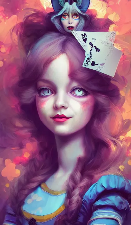 Image similar to illustration of alice from alice in wonder land, portrait, sharp focus, digital art, concept art, dynamic lighting, by emylie boivin, anna dittmann, mark arian and sandra chevrier