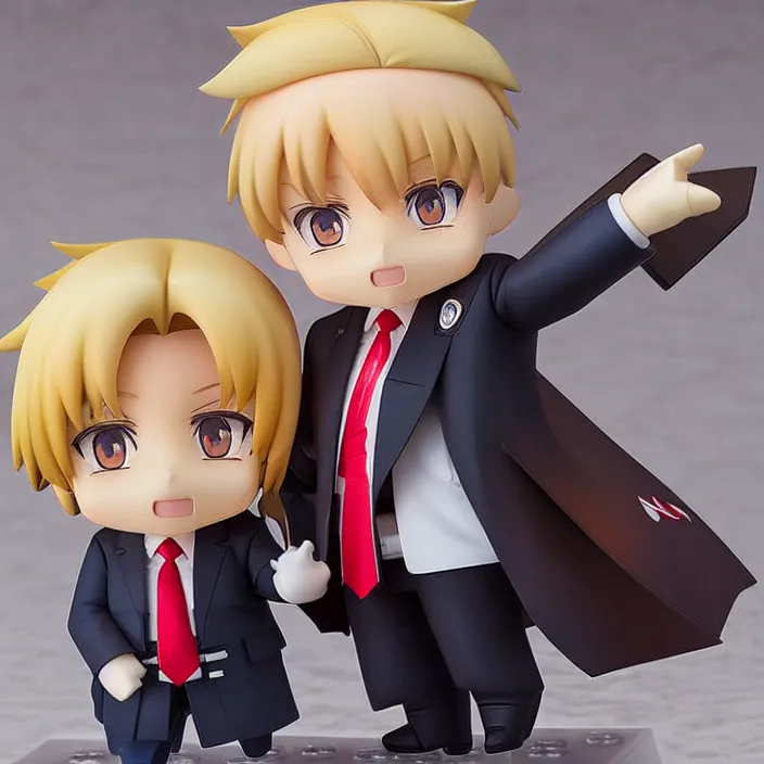 Image similar to An Anime Nendoroid of Donald Trump!!!!!, Product Photo, 8k, Sharp photo