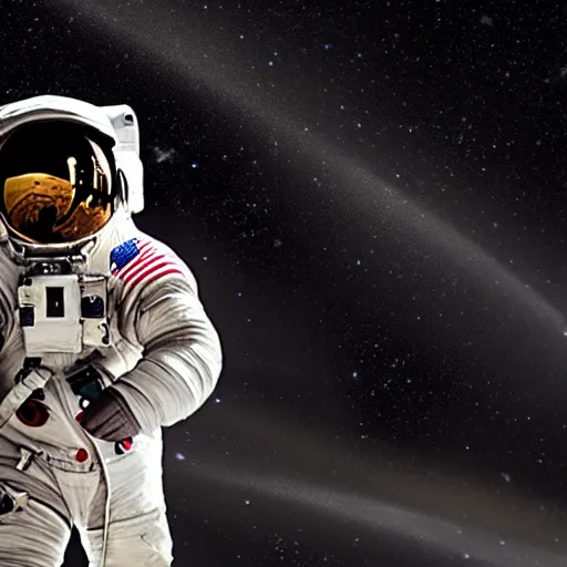 Prompt: create a cartoon of astronaut in 8 k with dramatic background