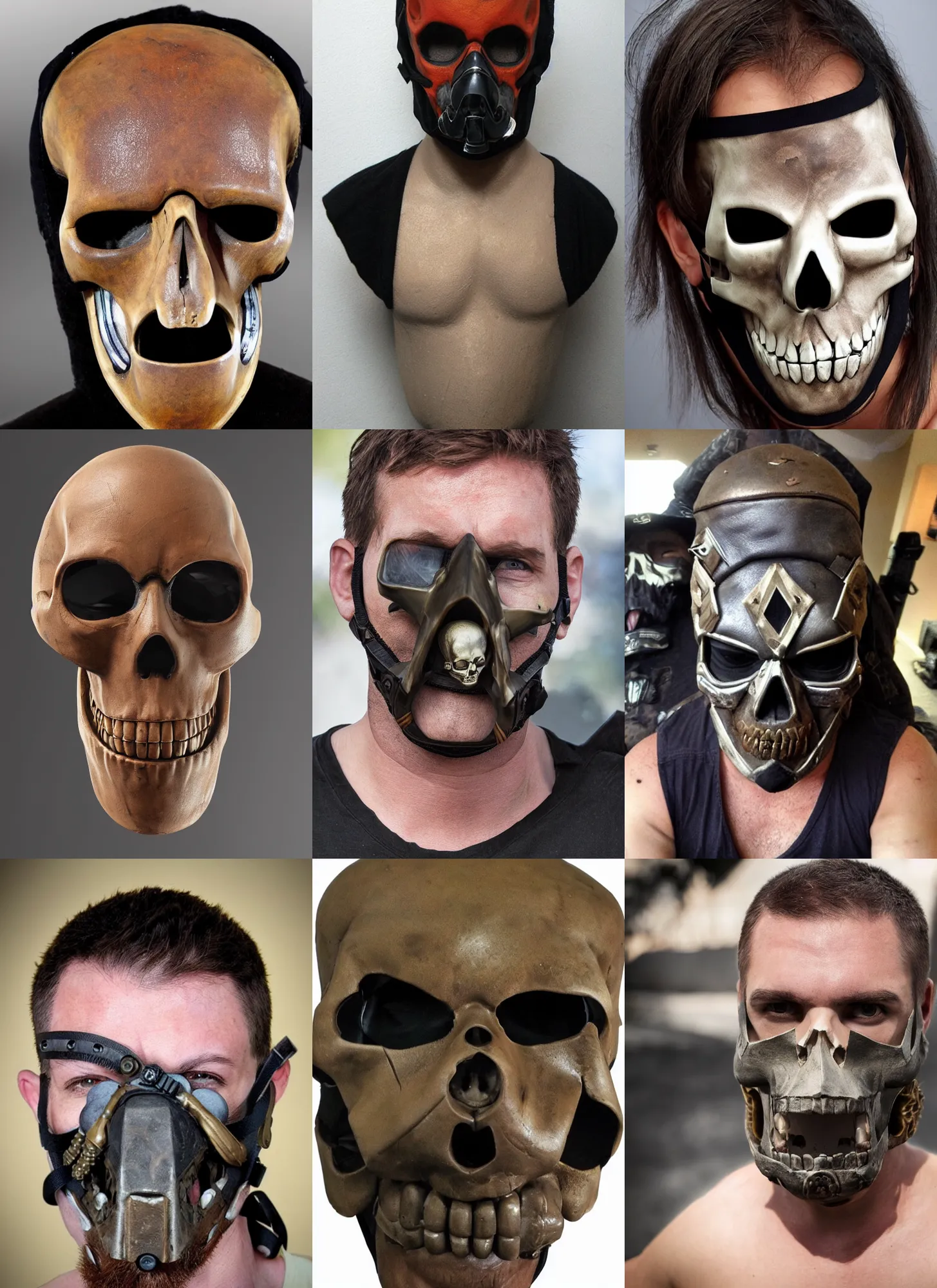 Prompt: spec ops mask with a skull on the forehead