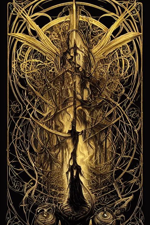 Prompt: melodic sympho black metal album cover detailed poster art style by hybrid from Doom and art direction by Darius Zawadzki ,in style of Midjourney, detailed and intricate, golden ratio, elegant, ornate, horror, elite, ominous, haunting, matte painting, cinematic, cgsociety, H.R. Giger, James jean, Noah Bradley, Darius Zawadzki, Zdizslaw Beksinski, Artstation trending, 8k, vivid and vibrant; cinematic quality character render; low angle; ultra high quality model; production quality cinema model;