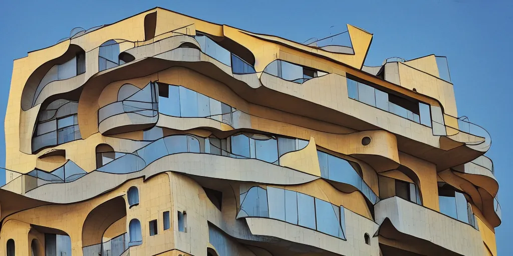 Image similar to tbilisi, architecture, bauhaus, pop surrealism, surrealism,