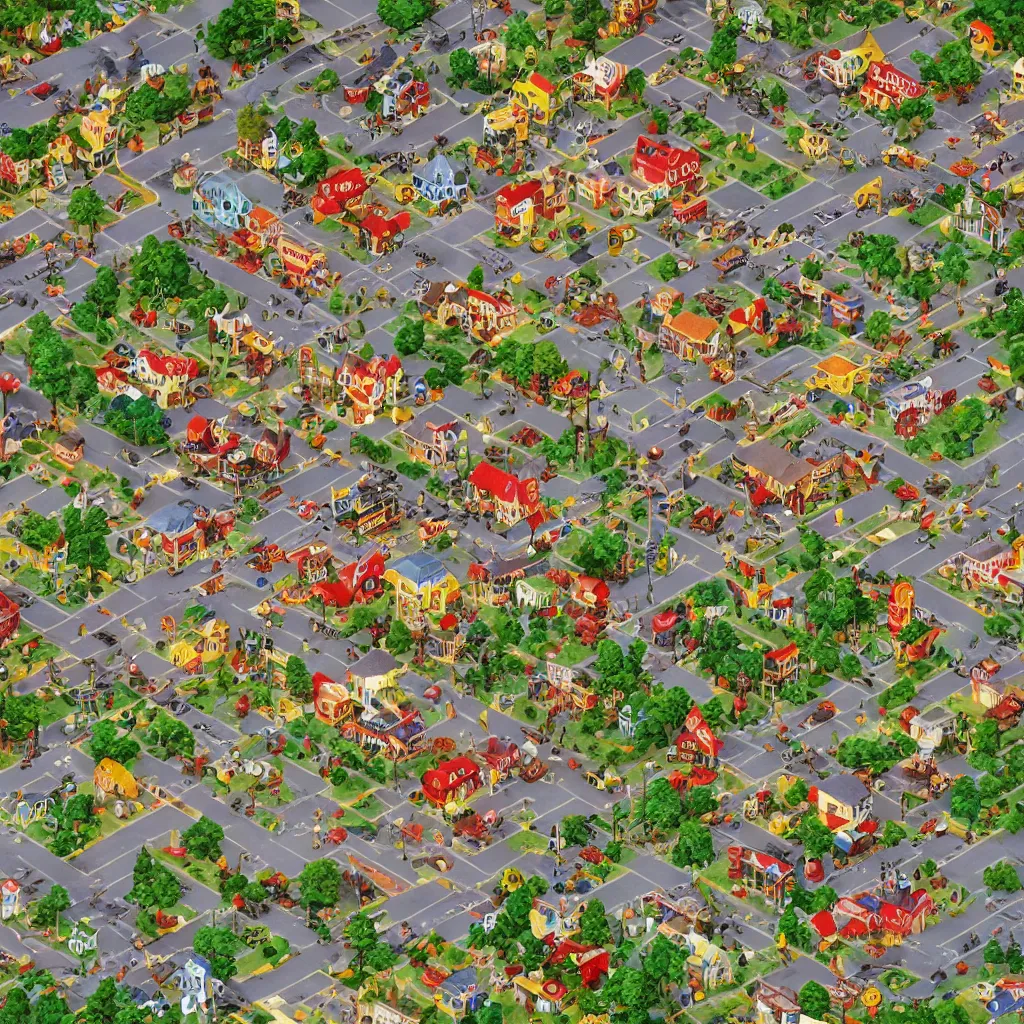 Prompt: Zoomed in portion of a map, busytown by richard scarry map, d&d map, extreme detail, octane render 8k, quality, trending on artstation, by greg rutkowski