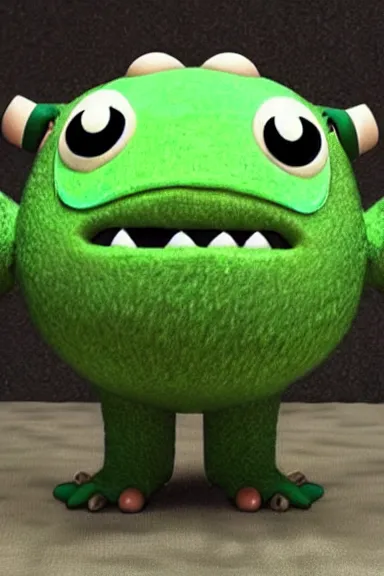 Prompt: This is a monster, and it\'s name is Greeny