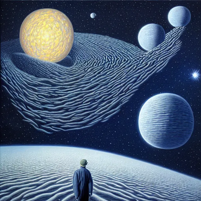 Image similar to an oil on canvas portrait of a beyond the cosmos, cosmic horror, rob gonsalves, high detail