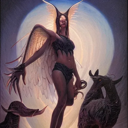 Image similar to an amazing masterpiece of art by gerald brom 🐐 🔥 mercy