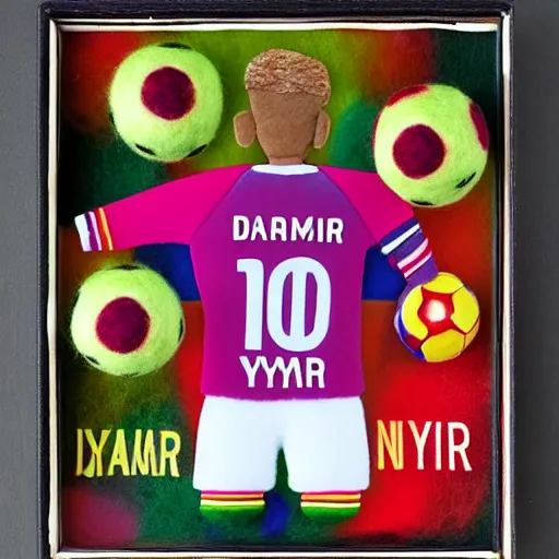 Image similar to neymar needle felted , needle felting art