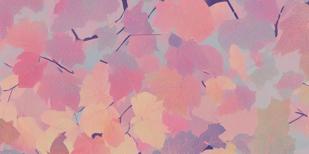 Prompt: breathtaking detailed pattern pastel colors of autumn theme, by hsiao - ron cheng, bizarre compositions, exquisite detail, 8 k