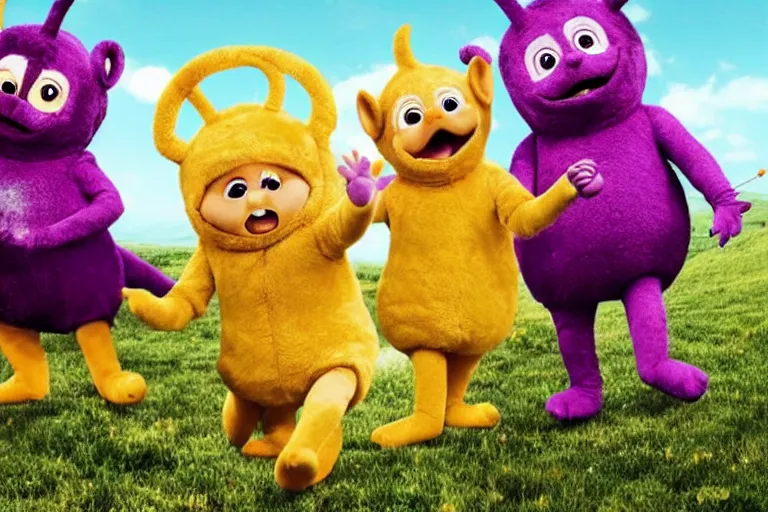 Image similar to photo, emma watson as antropomorphic furry - rat, teletubbies tinky winky, eats icecream, highly detailed, intricate details