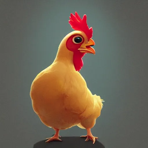 Image similar to a chicken animal wearing a small chicken-sized Oculus Quest VR headset on its head over its eyes. By Makoto Shinkai, Stanley Artgerm Lau, WLOP, Rossdraws, James Jean, Andrei Riabovitchev, Marc Simonetti, krenz cushart, Sakimichan, trending on ArtStation, digital art. Animal photo.