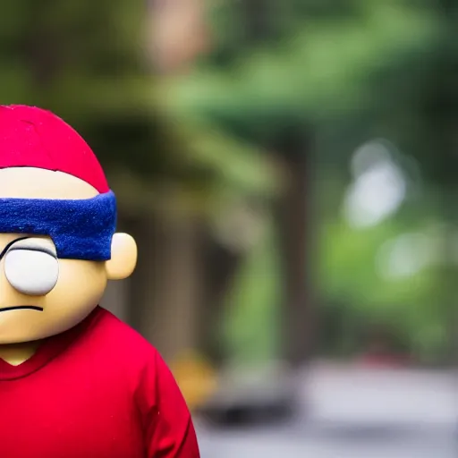 Prompt: portrait photo still of real life cartman, 8 k, 8 5 mm f 1. 8