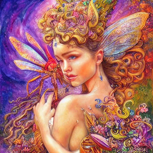 Prompt: portrait of a crab fairy, art by josephine wall, intricately detailed, highly detailed, fantasy, whimsical, trending on artstation