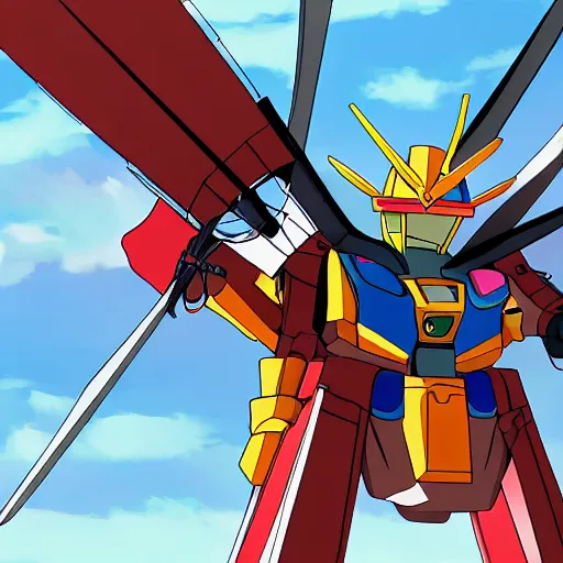 Image similar to dutch windmill gundam gundam in anime