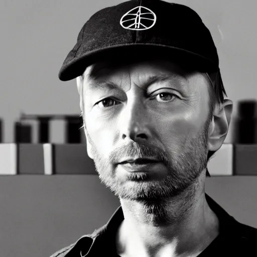 Image similar to Thom Yorke the Tank Engine