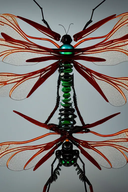 Image similar to a macro photograph of a pixar bio - mech cyborg dragonfly surrounded by sacred geometry by adam gor, by javier ruperez, by ellen jewett, 8 k