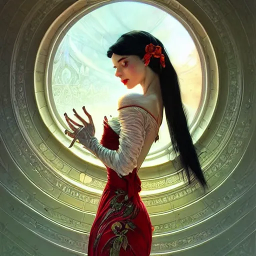 Image similar to the _ nightmare _ before _ christmas, intricate, elegant, highly detailed, my rendition, digital painting, natural light, artstation, concept art, smooth, sharp focus, illustration, art by artgerm and greg rutkowski and alphonse mucha and uang guangjian and gil elvgren and sachin teng, symmetry!!