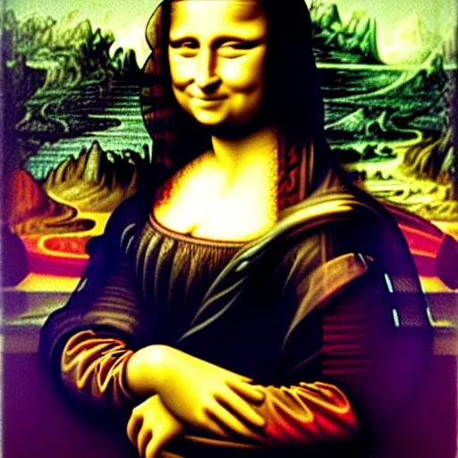 Image similar to the mona lisa wearing sports clothes, oil painting, high detail