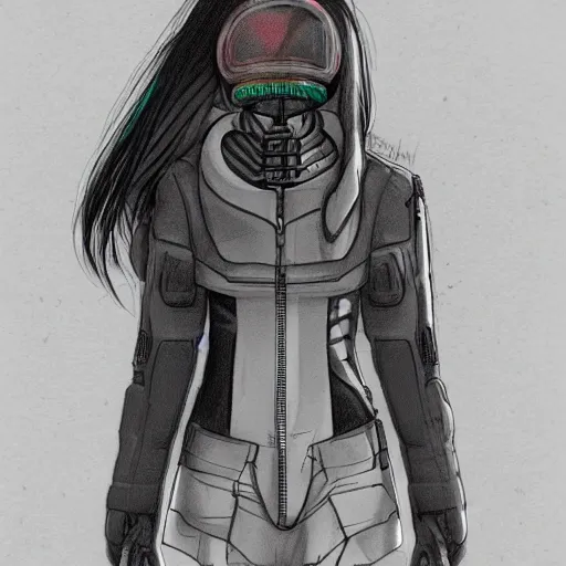 Prompt: cyberpunk jacket sketch