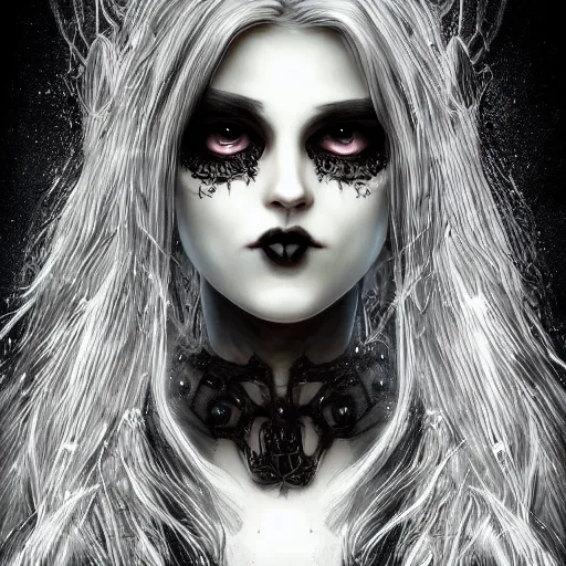 Image similar to a gothic girl with 4 arms with a beautiful face, young face, pretty face, beautiful detailed face, very detailed eyes, female art, intricate details, hyper detailed, artstation, 8 k resolution, high detail, digital painting