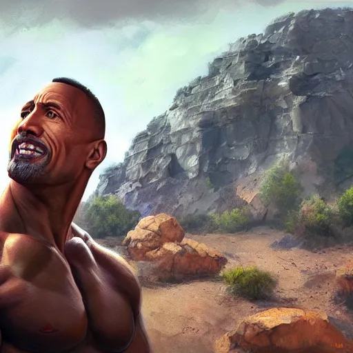 Image similar to the rock dwayne johnson, digital art by Mandy Jurgens and Irina French and Heraldo Ortega , hyperdetailed, artstation, cgsociety