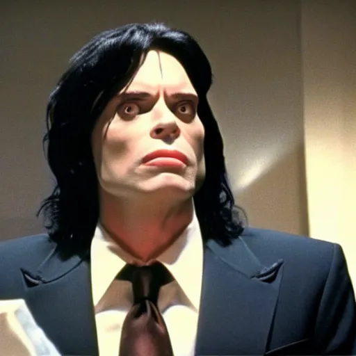 Image similar to still of tommy wiseau as vincent vega in pulp fiction ( 1 9 9 4 ), 4 k, cinematic, film footage, screencap