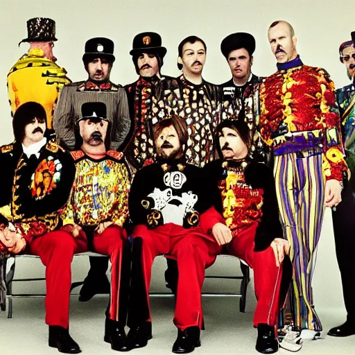 Prompt: sergeant peppers lonely hearts club band