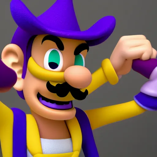 Image similar to out of focus waluigi