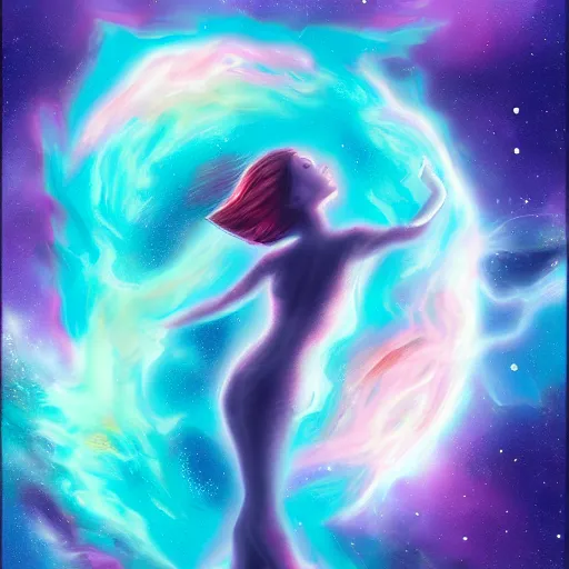 Prompt: the soul detaching from the universe, artstation, digital painting