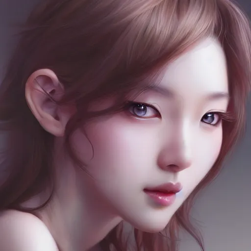 Image similar to realistic beautiful gorgeous natural cute girl art drawn full HD 4K highest quality in artstyle by professional artists WLOP, Taejune Kim, yan gisuka, JeonSeok Lee, artgerm, Ross draws, Zeronis, Chengwei Pan on Artstation