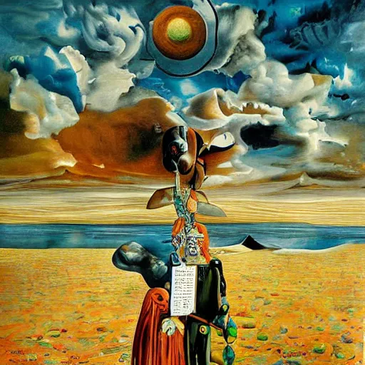 Image similar to the world between death and life, surrealistic extremely detailed painting, by damien gilley and salvador dali