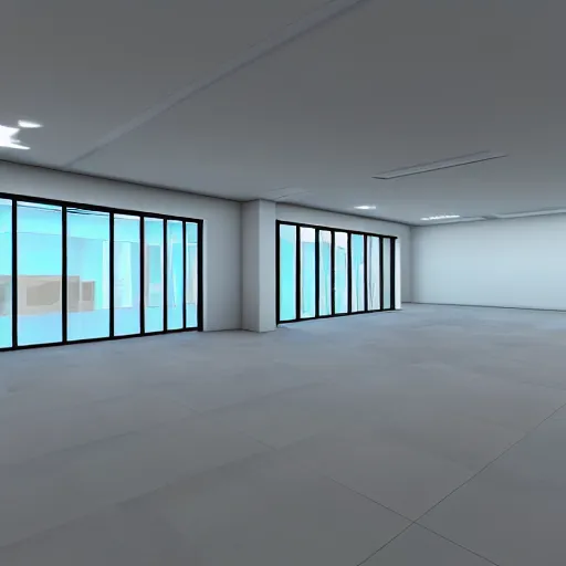 Image similar to large rectangular room in metaverse, moonlight