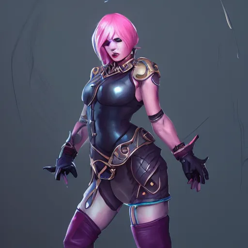 Image similar to vi from arcane, artstation,