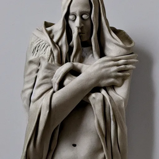 Image similar to sculpture inspired by the fear of god